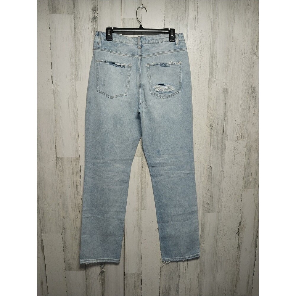Flying Monkey Jeans Size 28 Light Wash Straight Leg Distressed - Picture 5 of 7